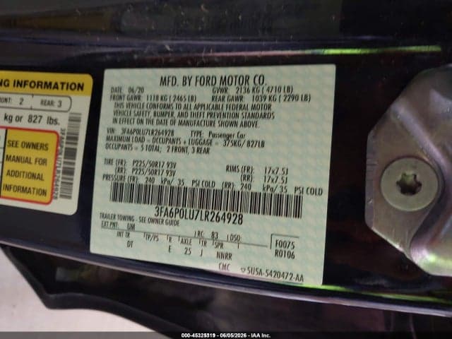 2020 FORD FUSION HYBRID SE 9