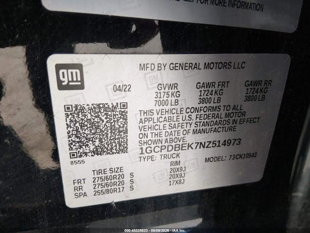 2022 CHEVROLET SILVERADO 1500 4WD SHORT BED CUSTOM 9