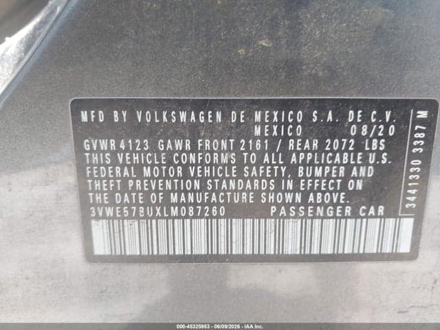 2020 VOLKSWAGEN JETTA 1.4T SEL 9