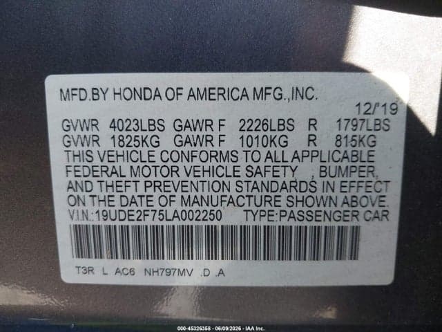 2020 ACURA ILX PREMIUM PACKAGE/TECHNOLOGY PACKAGE 9