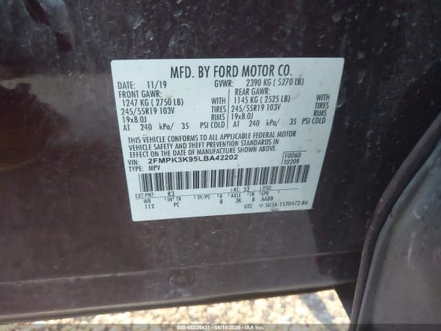 2020 FORD EDGE TITANIUM 9