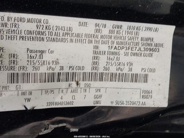 2018 FORD FOCUS SE 9