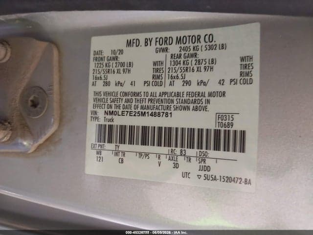 2021 FORD TRANSIT CONNECT XL 9