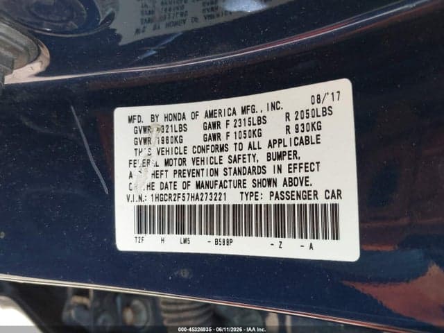 2017 HONDA ACCORD SPORT 9