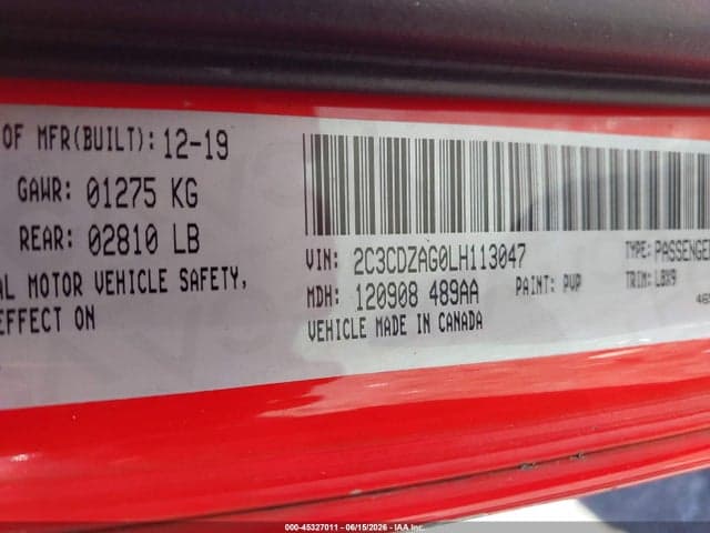2020 DODGE CHALLENGER SXT 9
