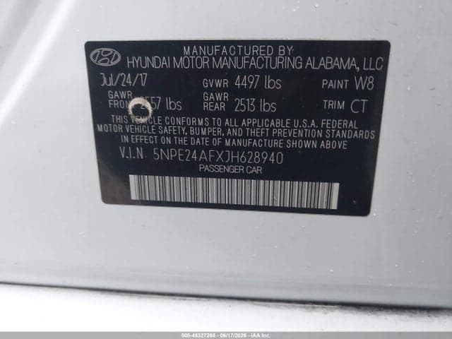 2018 HYUNDAI SONATA SE 9