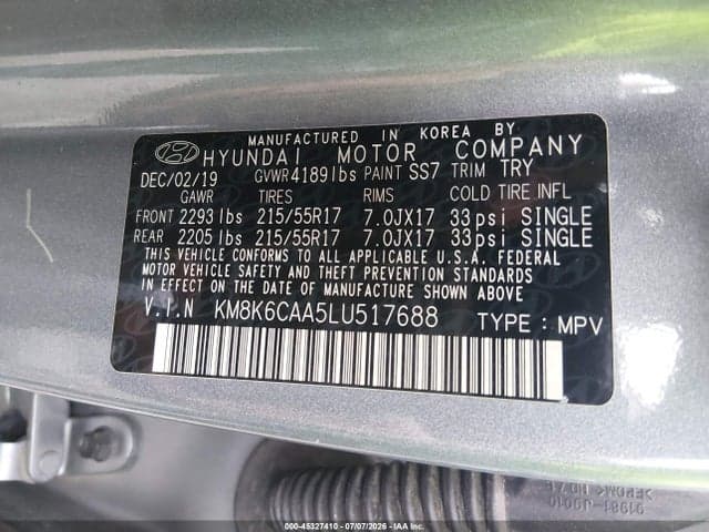 2020 HYUNDAI KONA SEL PLUS 9