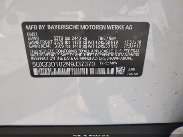 2022 BMW X4 XDRIVE30I 9