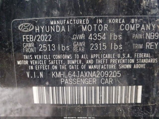 2022 HYUNDAI SONATA SEL 9
