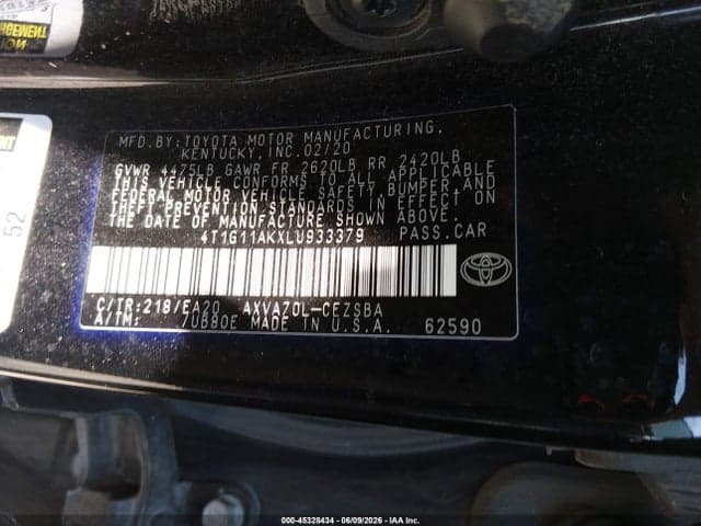 2020 TOYOTA CAMRY SE 9