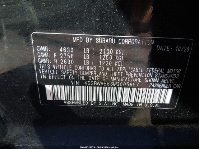 2021 SUBARU LEGACY 9