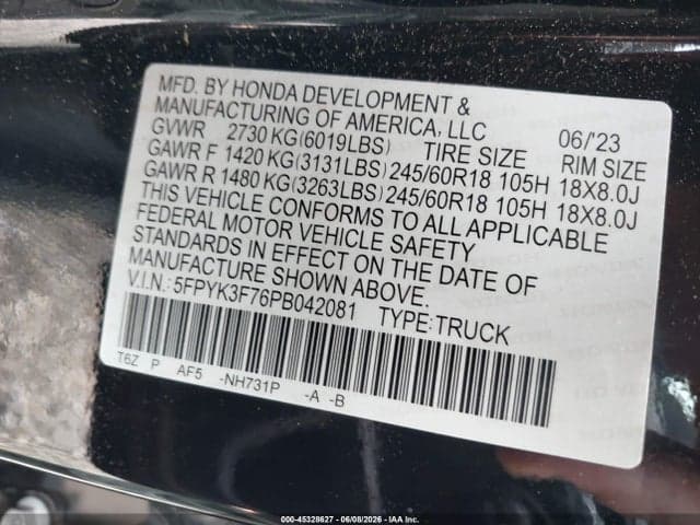 2023 HONDA RIDGELINE RTL-E 9