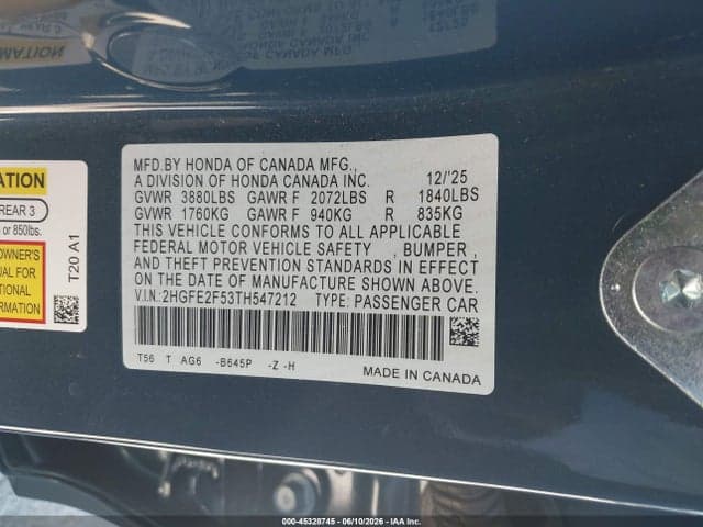 2026 HONDA CIVIC SPORT 9