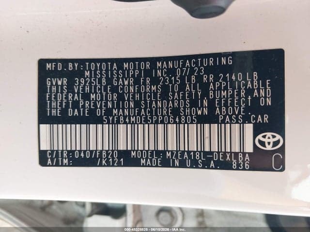 2023 TOYOTA COROLLA LE 9