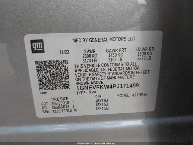2023 CHEVROLET TRAVERSE AWD LS 9