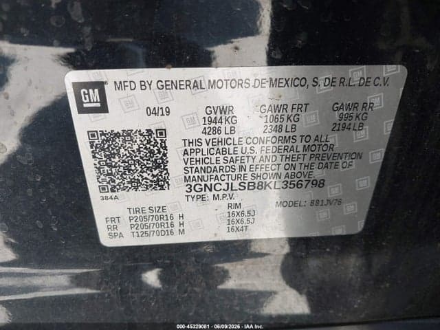 2019 CHEVROLET TRAX LT 9