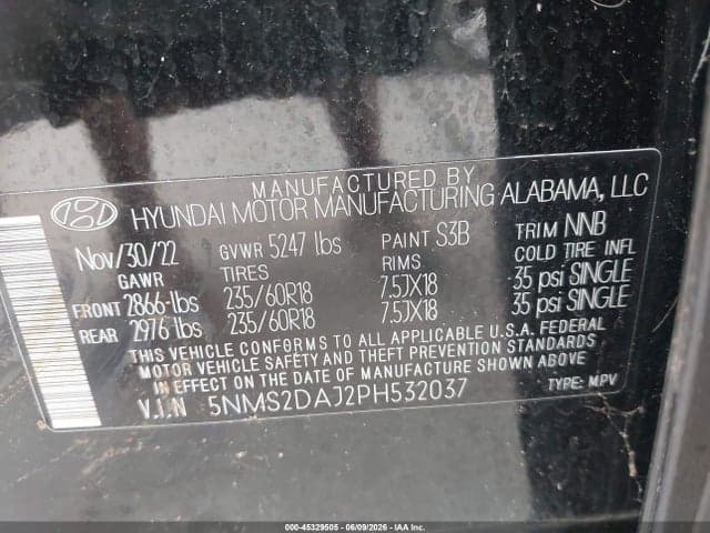 2023 HYUNDAI SANTA FE SEL 9