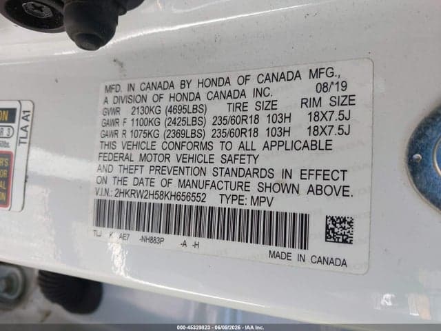 2019 HONDA CR-V EX 9