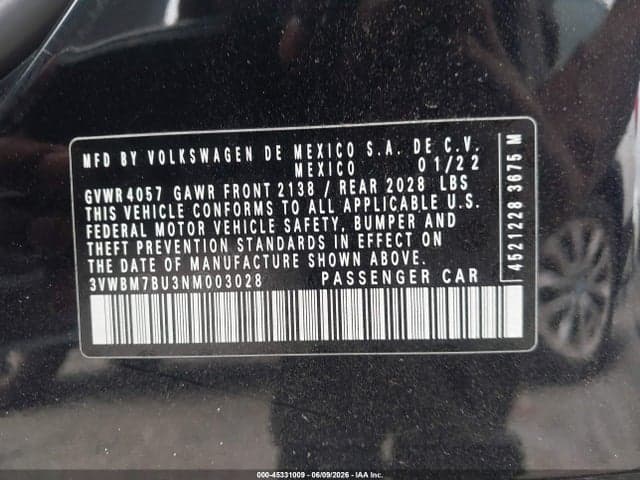 2022 VOLKSWAGEN JETTA 1.5T SPORT 9