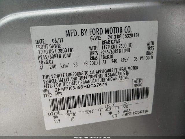 2017 FORD EDGE SEL 9