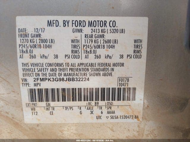 2018 FORD EDGE SE 9