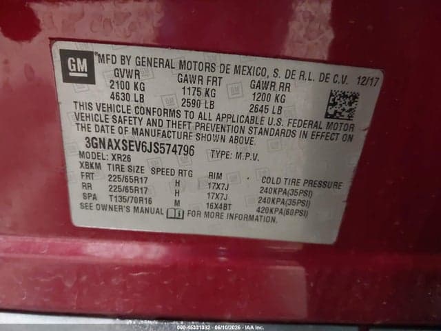 2018 CHEVROLET EQUINOX LT 9