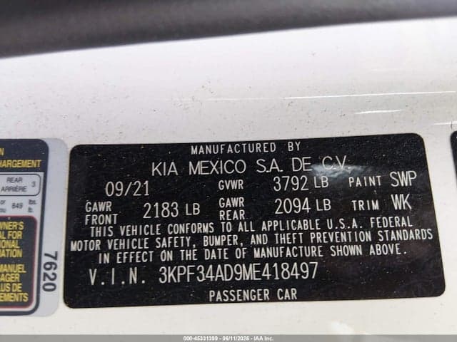 2021 KIA FORTE GT-LINE 9
