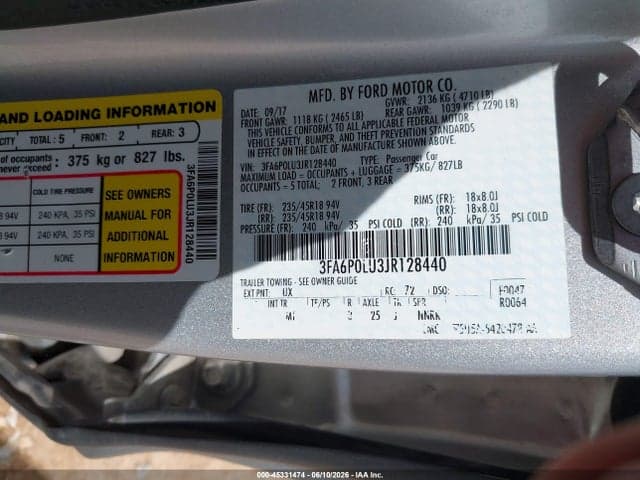 2018 FORD FUSION HYBRID SE 9