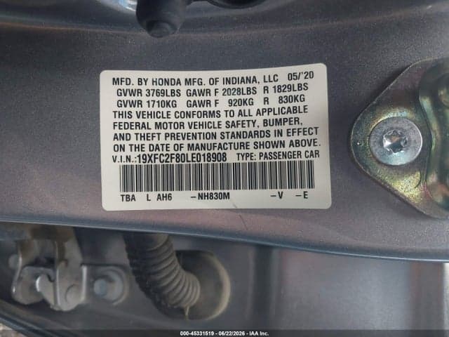 2020 HONDA CIVIC SPORT 9