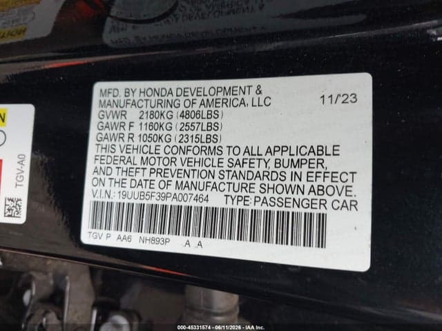 2023 ACURA TLX STANDARD 9