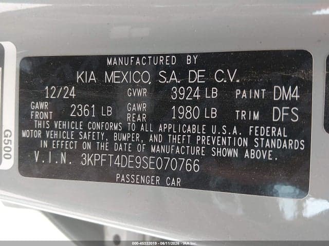 2025 KIA K4 LXS 9