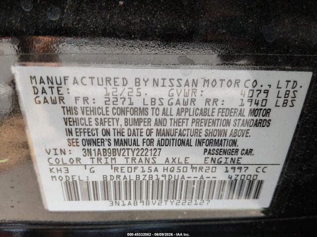 2026 NISSAN SENTRA S 9