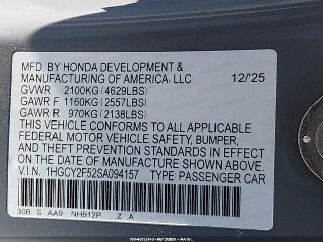 2025 HONDA ACCORD HYBRID SPORT 9