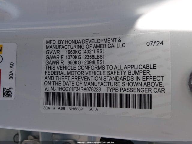 2024 HONDA ACCORD EX 9