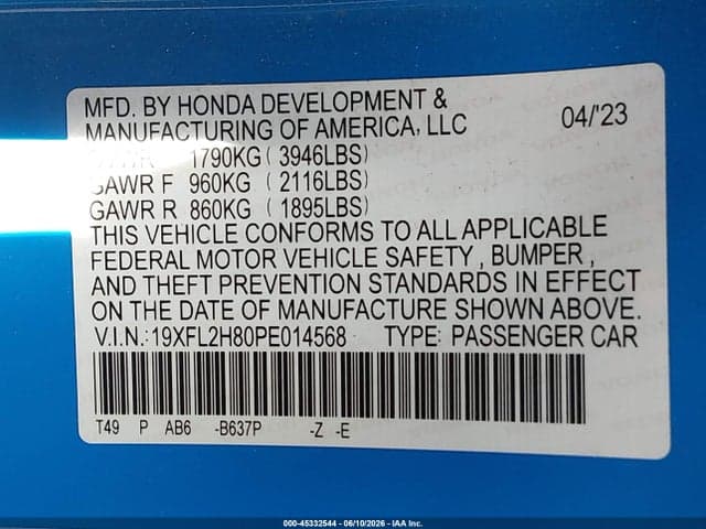 2023 HONDA CIVIC SPORT 9