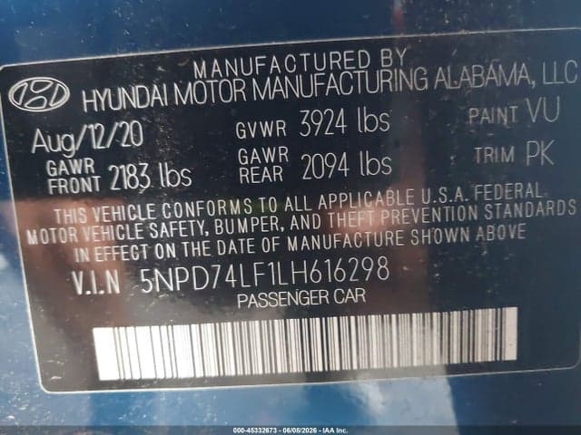 2020 HYUNDAI ELANTRA SE 9
