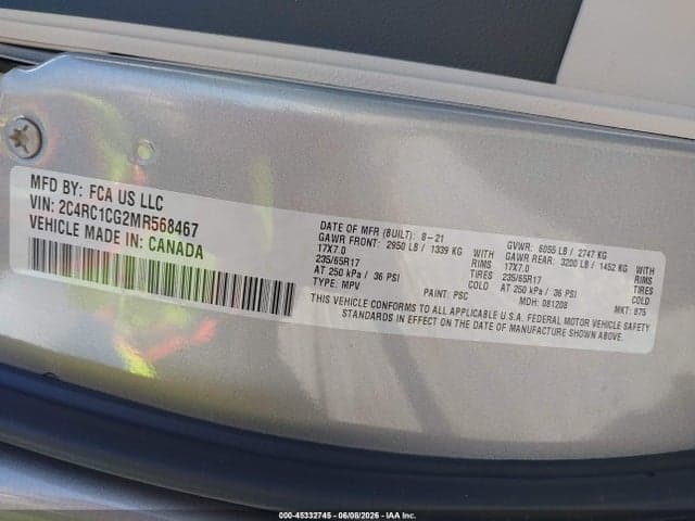 2021 CHRYSLER VOYAGER LX 9