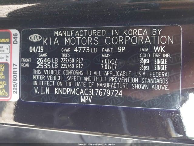 2020 KIA SPORTAGE LX 9