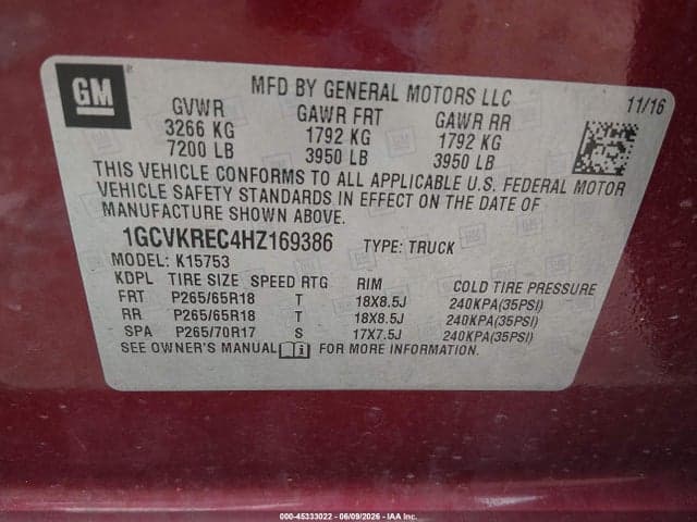 2017 CHEVROLET SILVERADO 1500 LT 9