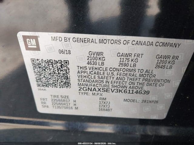 2019 CHEVROLET EQUINOX LS 9