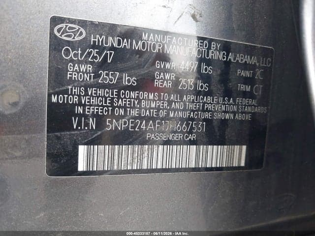 2018 HYUNDAI SONATA SE 9