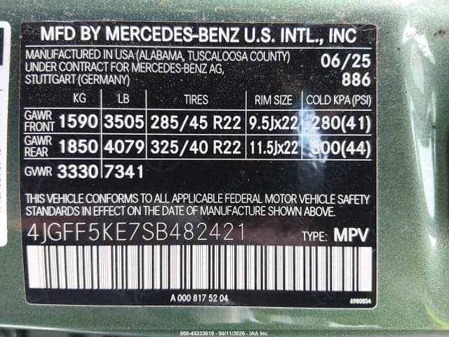 2025 MERCEDES-BENZ GLS 450 4MATIC 9