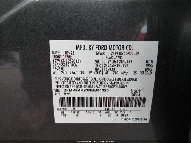 2022 FORD EDGE TITANIUM 9