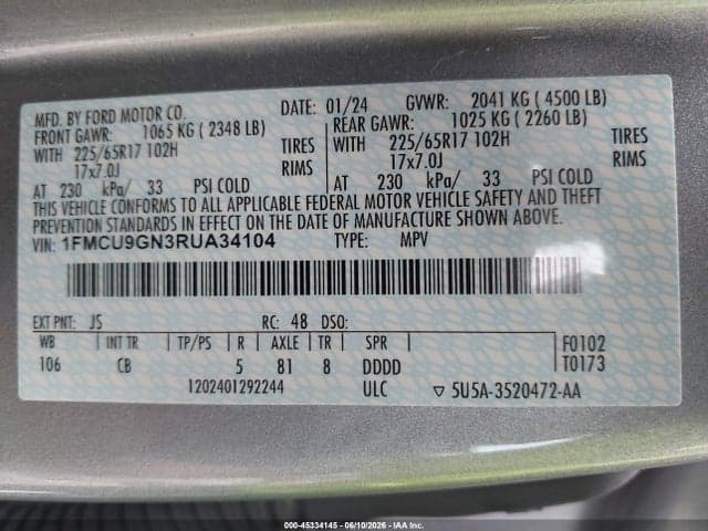 2024 FORD ESCAPE ACTIVE 8
