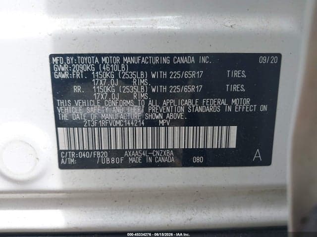 2021 TOYOTA RAV4 LE 9