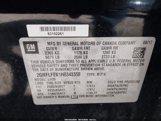 2017 CHEVROLET EQUINOX LT 9