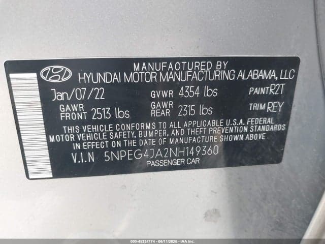 2022 HYUNDAI SONATA SE 9