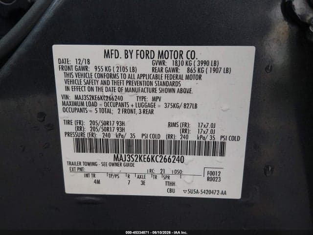 2019 FORD ECOSPORT TITANIUM 9