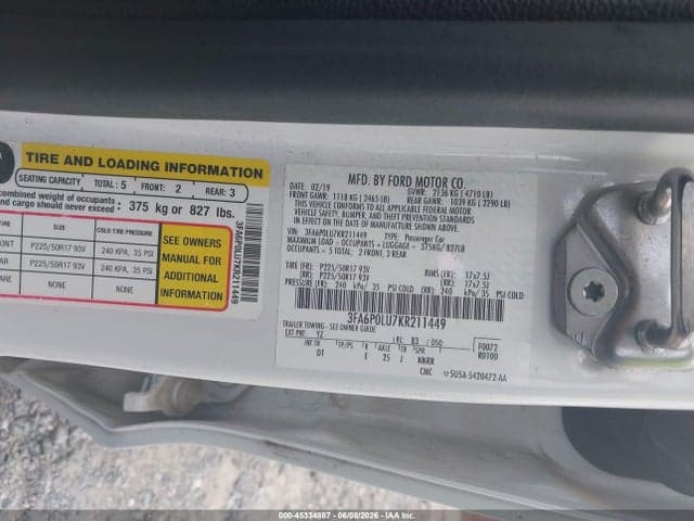 2019 FORD FUSION HYBRID SE 9
