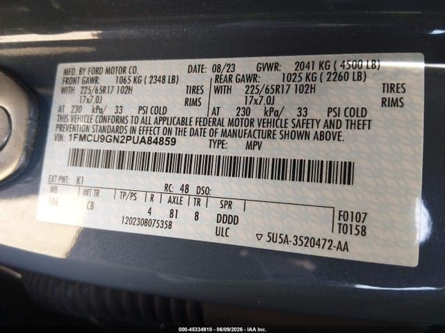 2023 FORD ESCAPE ACTIVE 9